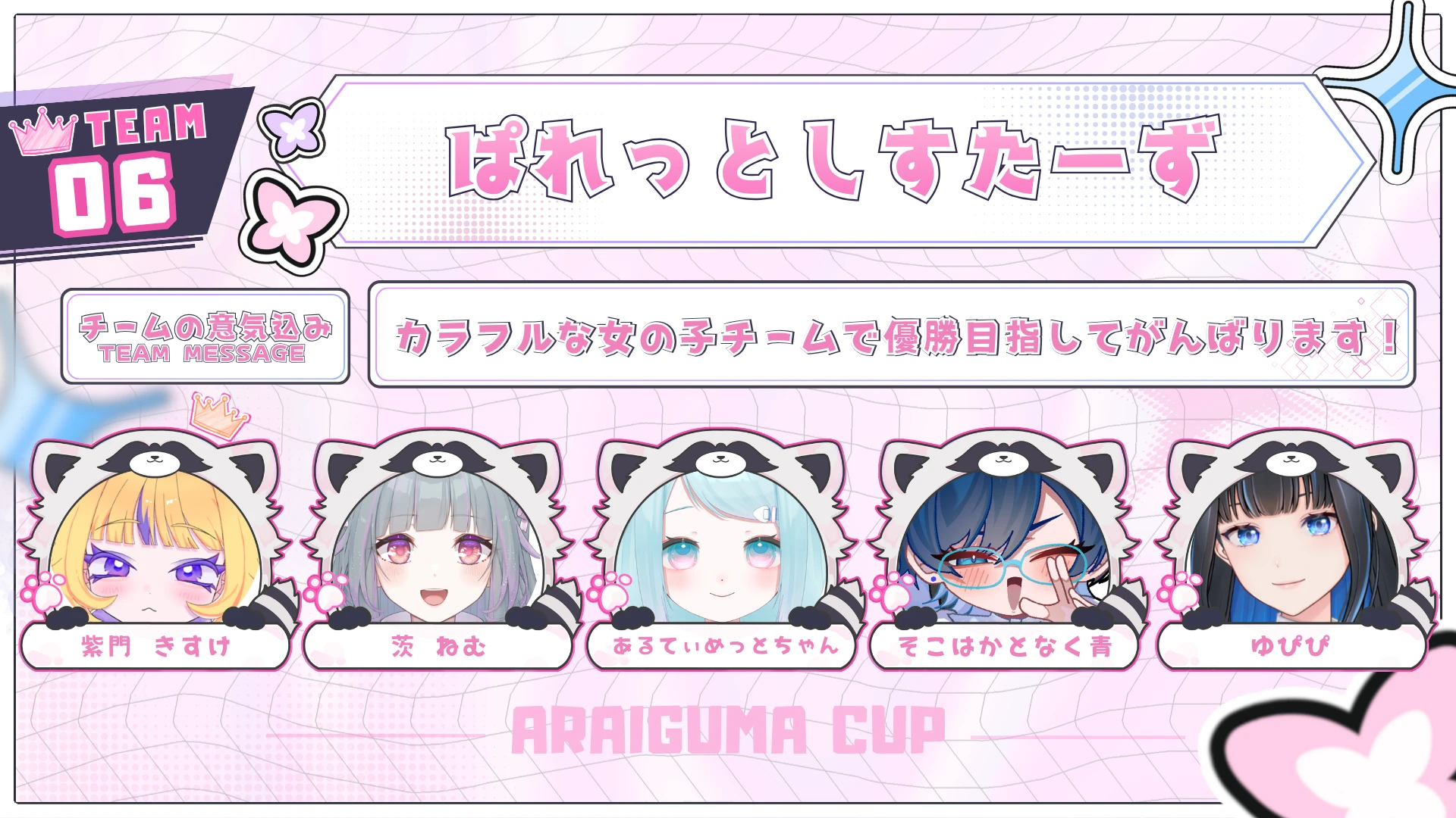 TEAM 06 ぱれっとしすたーずのチーム紹介
