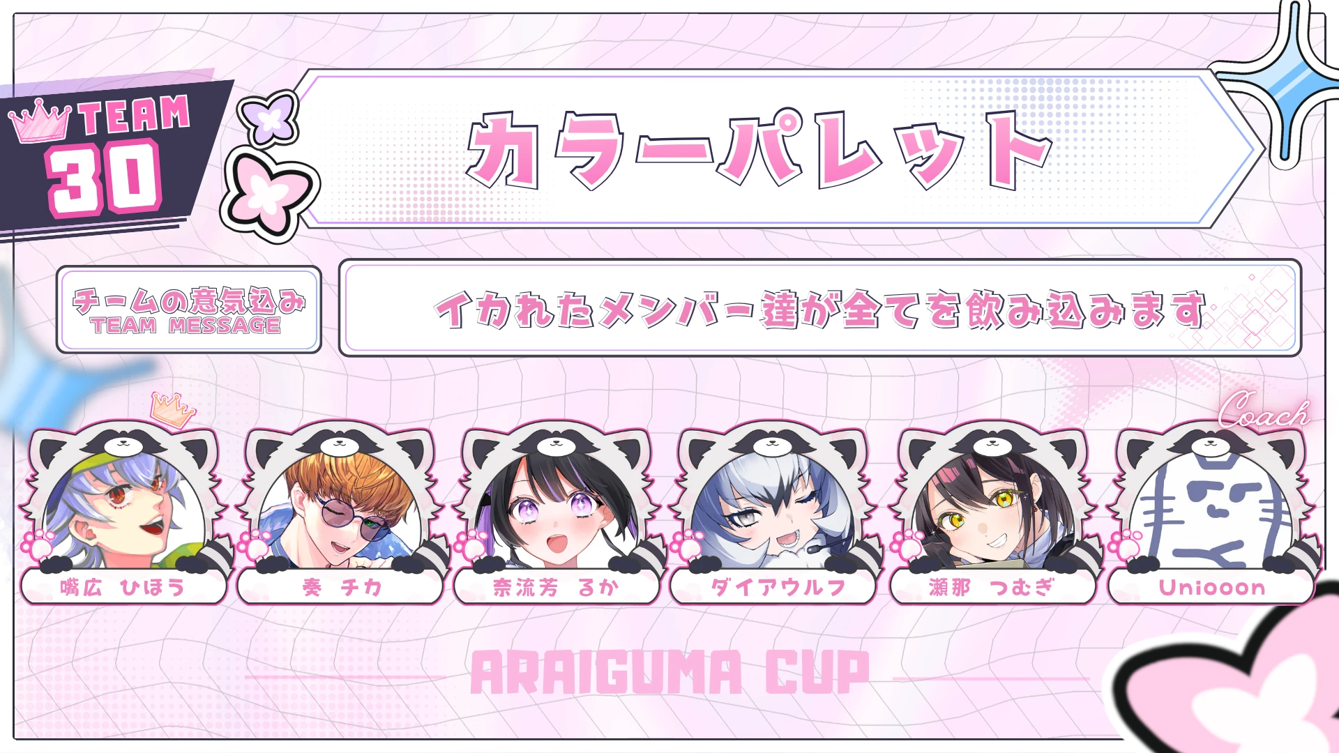TEAM 30 カラーパレットのチーム紹介