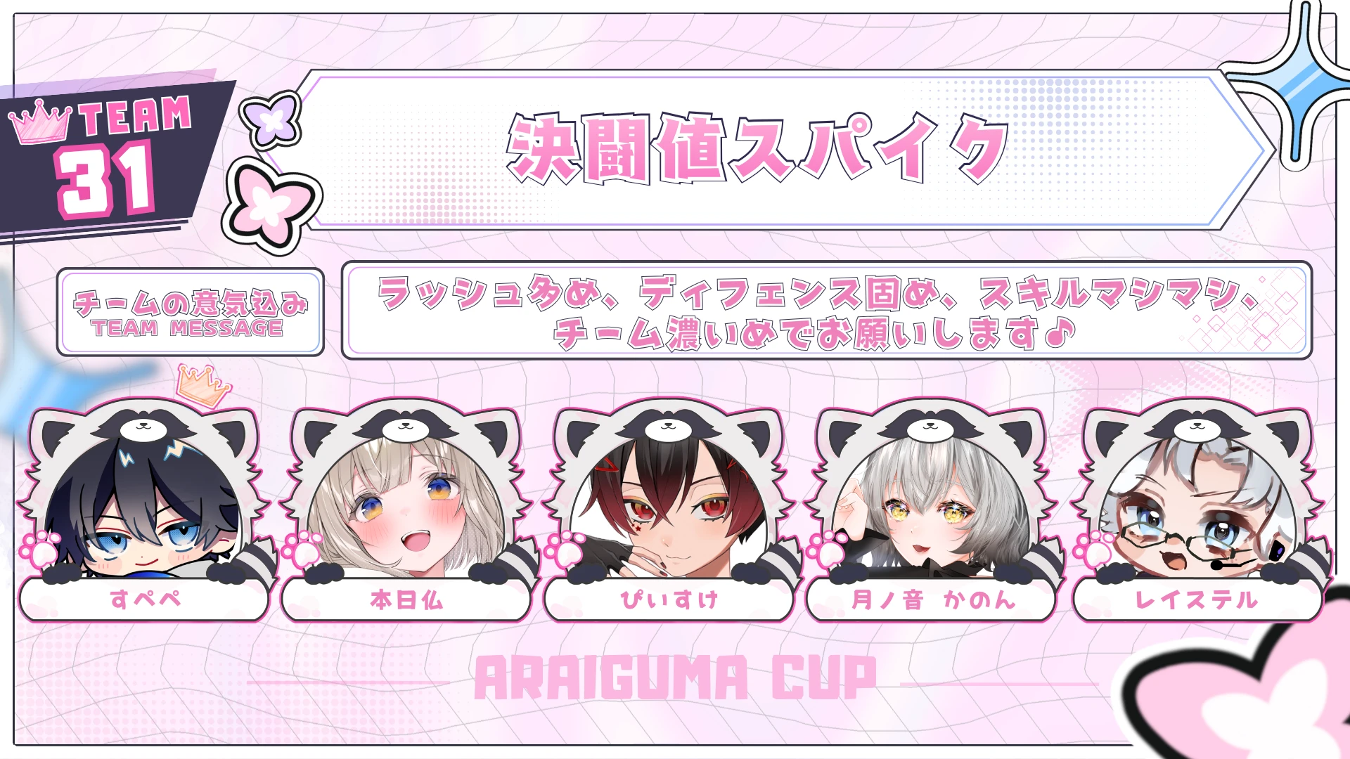 TEAM 31 決闘値スパイクのチーム紹介